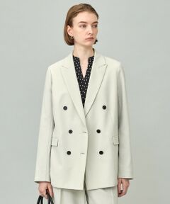 L size ONWARD(大きいサイズ) / エルサイズオンワード テーラードジャケット | ウール2WAYストレッチ ダブルブレストジャケット