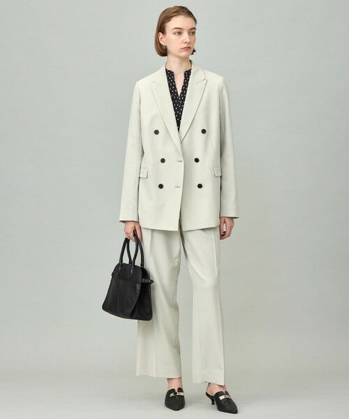 L size ONWARD(大きいサイズ) / エルサイズオンワード テーラードジャケット | ウール2WAYストレッチ ダブルブレストジャケット | 詳細2