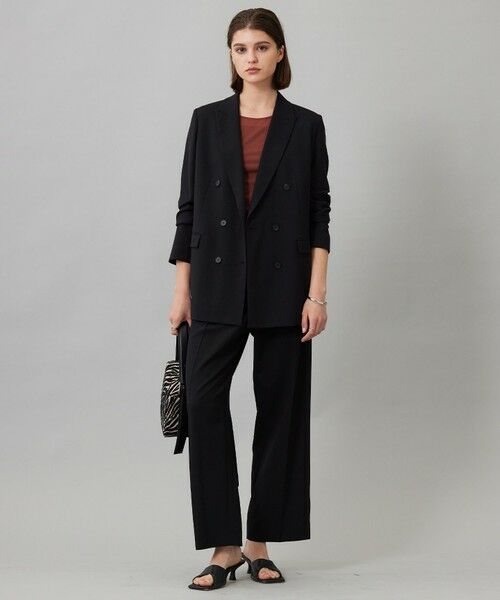 L size ONWARD(大きいサイズ) / エルサイズオンワード テーラードジャケット | ウール2WAYストレッチ ダブルブレストジャケット | 詳細26