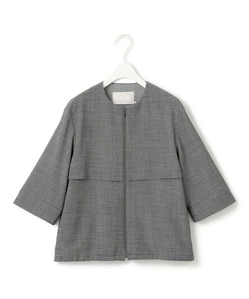 L size ONWARD(大きいサイズ) / エルサイズオンワード ブルゾン | 【UVカット・洗える】ウール2WAYストレッチ ノーカラーブルゾン | 詳細14