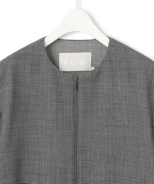 L size ONWARD(大きいサイズ) / エルサイズオンワード ブルゾン | 【UVカット・洗える】ウール2WAYストレッチ ノーカラーブルゾン | 詳細15