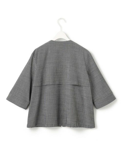 L size ONWARD(大きいサイズ) / エルサイズオンワード ブルゾン | 【UVカット・洗える】ウール2WAYストレッチ ノーカラーブルゾン | 詳細20