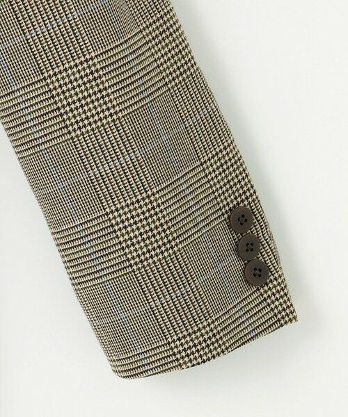 L size ONWARD(大きいサイズ) / エルサイズオンワード テーラードジャケット | モナベールツイル チェック ダブル ジャケット | 詳細10