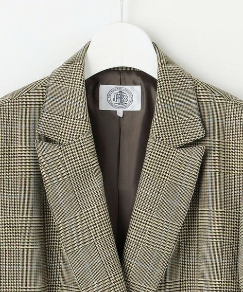 L size ONWARD(大きいサイズ) / エルサイズオンワード テーラードジャケット | モナベールツイル チェック ダブル ジャケット | 詳細9