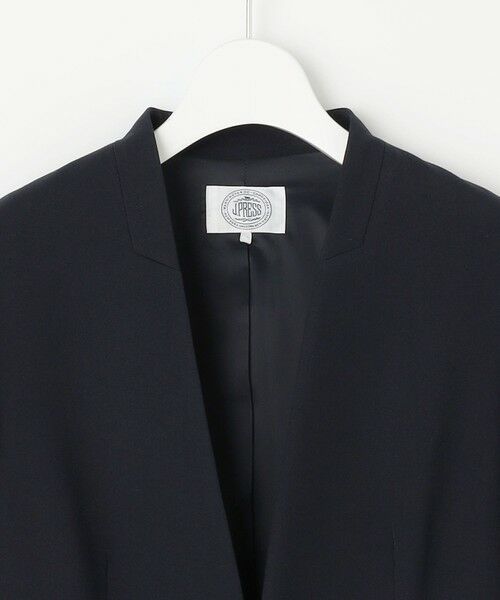 L size ONWARD(大きいサイズ) / エルサイズオンワード ノーカラージャケット | 【洗える】T/Rアルガンシルク ノーカラー ジャケット | 詳細7