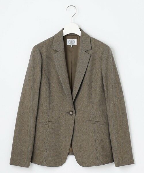 L size ONWARD(大きいサイズ) / エルサイズオンワード テーラードジャケット | 【洗える】T/Rアルガンシルク テーラード ジャケット | 詳細4