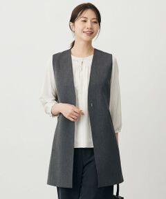 L size ONWARD(大きいサイズ) / エルサイズオンワード その他アウター | 【洗える】T/Rアルガンシルク ジレ