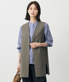 L size ONWARD(大きいサイズ) / エルサイズオンワード その他アウター | 【洗える】T/Rアルガンシルク ジレ