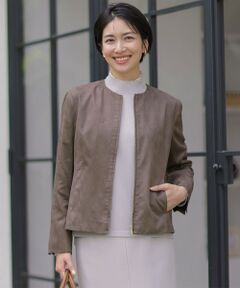 L size ONWARD(大きいサイズ) / エルサイズオンワード ブルゾン | ライトマイクロスエード ブルゾン