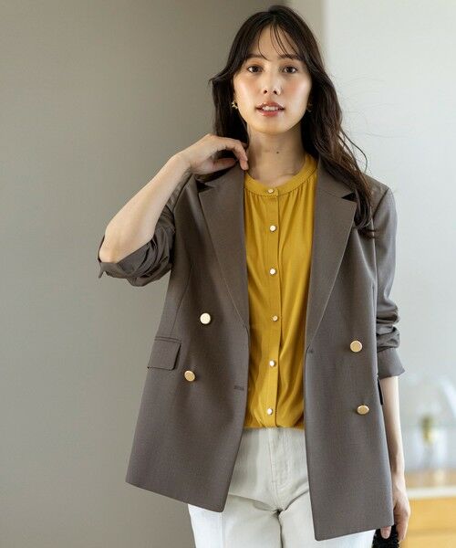 L size ONWARD(大きいサイズ) / エルサイズオンワード テーラードジャケット | ウーステッドエステル テーラード ジャケット | 詳細2