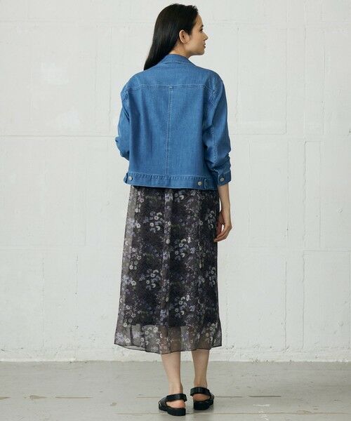 L size ONWARD(大きいサイズ) / エルサイズオンワード Gジャン・デニムジャケット | 【17号サイズまで展開・洗える】ウスカルデニムベーシック ジャケット | 詳細16