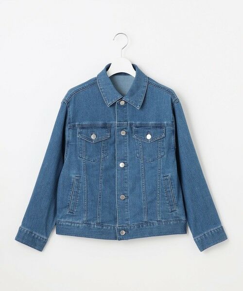 L size ONWARD(大きいサイズ) / エルサイズオンワード Gジャン・デニムジャケット | 【17号サイズまで展開・洗える】ウスカルデニムベーシック ジャケット | 詳細17