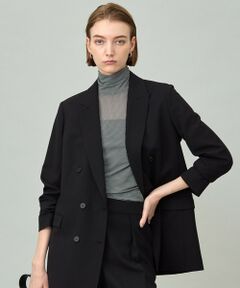 L size ONWARD(大きいサイズ) / エルサイズオンワード カットソー | 【洗える】 パウダリーチュール ハイネックトップス