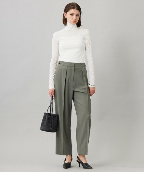 L size ONWARD(大きいサイズ) / エルサイズオンワード カットソー | 【洗える】 パウダリーチュール ハイネックトップス | 詳細3