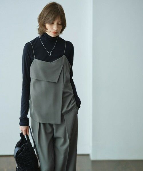 L size ONWARD(大きいサイズ) / エルサイズオンワード カットソー | 【洗える】 パウダリーチュール ハイネックトップス | 詳細8