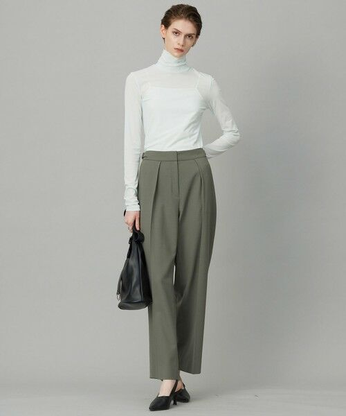 L size ONWARD(大きいサイズ) / エルサイズオンワード カットソー | 【洗える】 パウダリーチュール ハイネックトップス | 詳細24