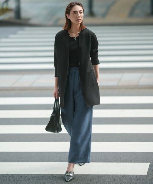 L size ONWARD(大きいサイズ) / エルサイズオンワード カットソー | 【洗える】 ４×２リブ プルオーバー | 詳細6