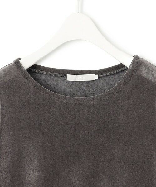 L size ONWARD(大きいサイズ) / エルサイズオンワード カットソー | 【洗える】フロッキーベロア プルオーバー | 詳細4