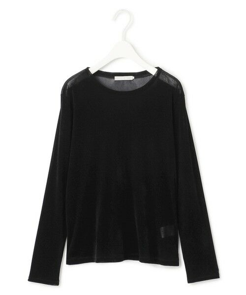 L size ONWARD(大きいサイズ) / エルサイズオンワード カットソー | 【洗える】フロッキーベロア プルオーバー | 詳細18