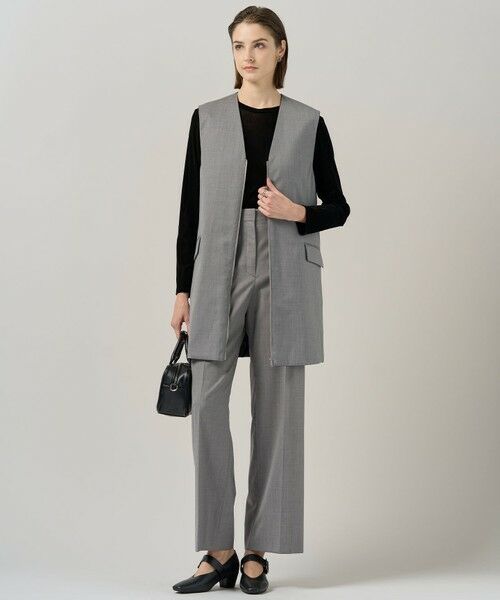 L size ONWARD(大きいサイズ) / エルサイズオンワード カットソー | 【洗える】フロッキーベロア プルオーバー | 詳細14