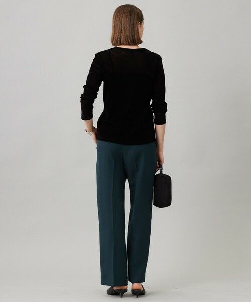 L size ONWARD(大きいサイズ) / エルサイズオンワード カットソー | 【洗える】フロッキーベロア プルオーバー | 詳細17