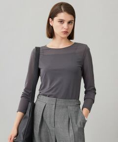 L size ONWARD(大きいサイズ) / エルサイズオンワード カットソー | 【洗える】 ハイツイストシアー カットソー