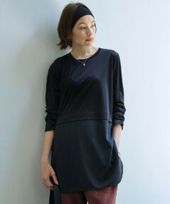 L size ONWARD(大きいサイズ) / エルサイズオンワード カットソー | 【洗える】シアージャージーコンビ カットソー