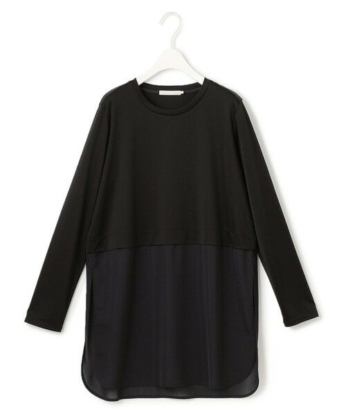 L size ONWARD(大きいサイズ) / エルサイズオンワード カットソー | 【洗える】シアージャージーコンビ カットソー | 詳細22