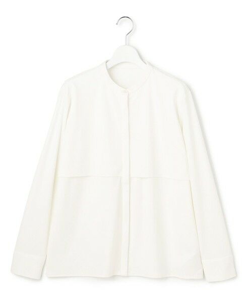 L size ONWARD(大きいサイズ) / エルサイズオンワード カットソー | 【洗える】イージージョーゼット バンドカラーカットソー | 詳細3