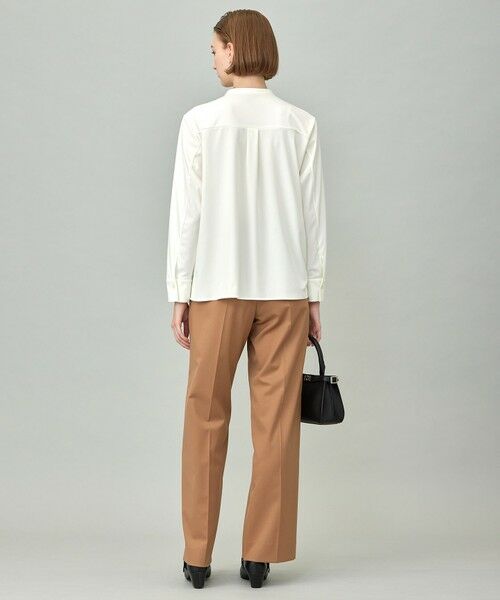 L size ONWARD(大きいサイズ) / エルサイズオンワード カットソー | 【洗える】イージージョーゼット バンドカラーカットソー | 詳細2