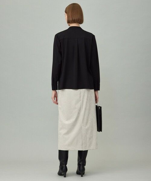 L size ONWARD(大きいサイズ) / エルサイズオンワード カットソー | 【洗える】イージージョーゼット バンドカラーカットソー | 詳細17