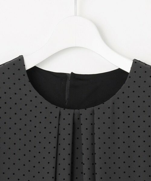 L size ONWARD(大きいサイズ) / エルサイズオンワード カットソー | 【洗える】ドットフロッキープリント フレア カットソー | 詳細7