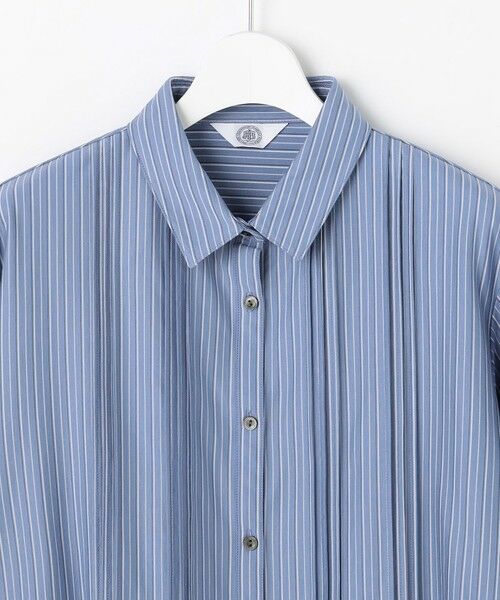 L size ONWARD(大きいサイズ) / エルサイズオンワード カットソー | ストライプジャージー シャツライク カットソー | 詳細8