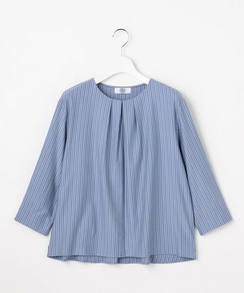 L size ONWARD(大きいサイズ) / エルサイズオンワード カットソー | ストライプジャージー バックペプラム カットソー | 詳細16