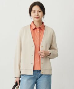 L size ONWARD(大きいサイズ) / エルサイズオンワード カーディガン・ボレロ | ジャージー Vネック カーディガン