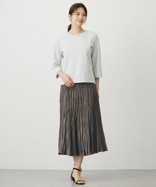 L size ONWARD(大きいサイズ) / エルサイズオンワード カットソー | ラメ針抜き カットソー | 詳細10