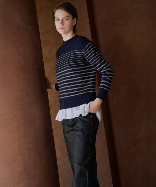 L size ONWARD(大きいサイズ) / エルサイズオンワード カットソー | 【WEB限定カラーあり】レイヤードジャージー フレア カットソー | 詳細3