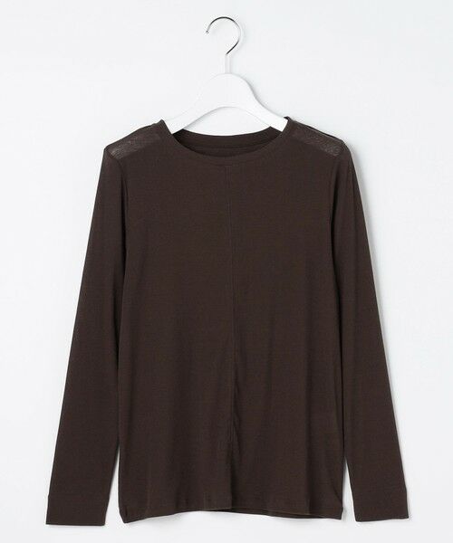 L size ONWARD(大きいサイズ) / エルサイズオンワード カットソー | 【WEB限定】シアーストレッチフライス クルーネック シアー カットソー | 詳細3