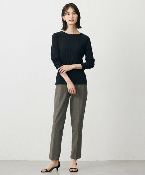 L size ONWARD(大きいサイズ) / エルサイズオンワード カットソー | 【WEB限定】シアーストレッチフライス クルーネック シアー カットソー | 詳細18