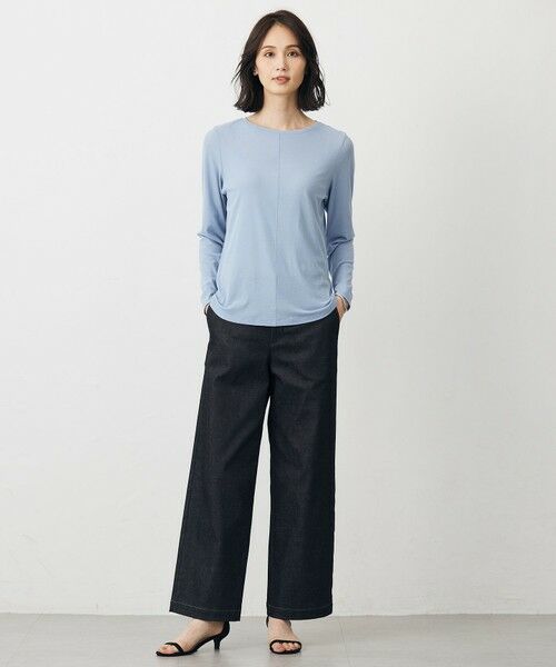 L size ONWARD(大きいサイズ) / エルサイズオンワード カットソー | 【WEB限定】シアーストレッチフライス クルーネック シアー カットソー | 詳細20