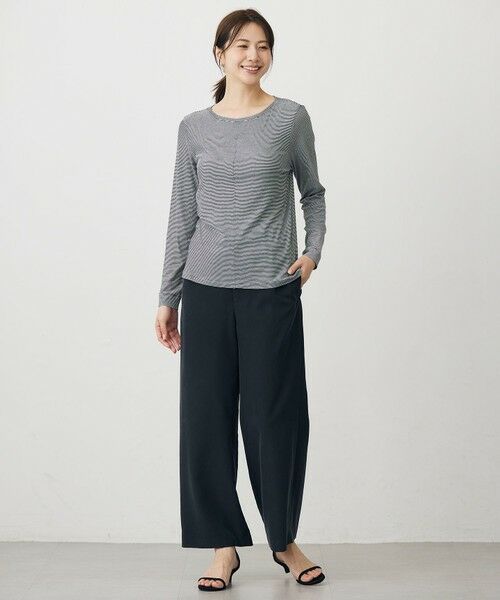 L size ONWARD(大きいサイズ) / エルサイズオンワード カットソー | 【WEB限定】シアーストレッチフライス クルーネック シアー カットソー | 詳細29