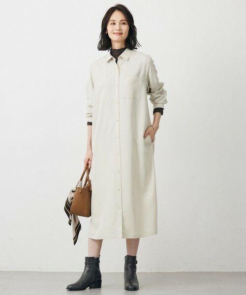 L size ONWARD(大きいサイズ) / エルサイズオンワード カットソー | 【WEB限定】シアーストレッチフライス メローネック シアー カットソー | 詳細2