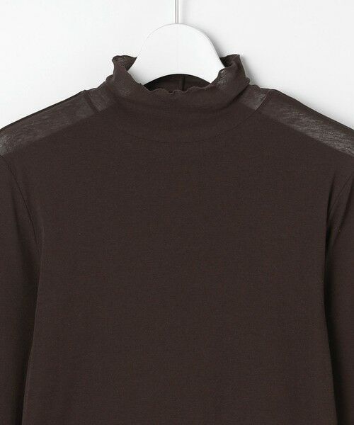 L size ONWARD(大きいサイズ) / エルサイズオンワード カットソー | 【WEB限定】シアーストレッチフライス メローネック シアー カットソー | 詳細5