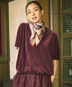 L size ONWARD(大きいサイズ) / エルサイズオンワード カットソー | 【SHIHOさん着用】シアーベロア カットソー