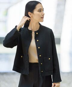 L size ONWARD(大きいサイズ) / エルサイズオンワード カットソー | 【カタログ掲載】ラメトリコットジャージー カットソー