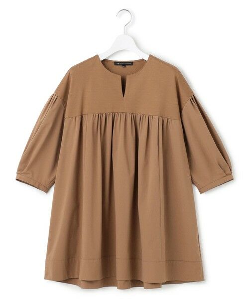 L size ONWARD(大きいサイズ) / エルサイズオンワード カットソー | 【洗える】シルキータフタコンビ チュニック カットソー | 詳細7