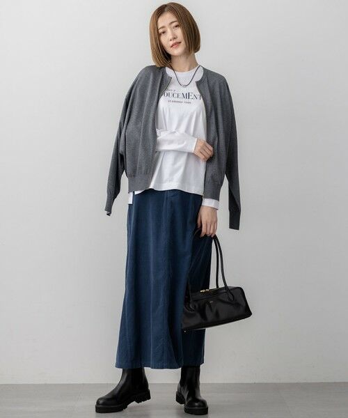 L size ONWARD(大きいサイズ) / エルサイズオンワード カットソー | 【洗える】ロゴプリント コットン Tシャツ | 詳細2