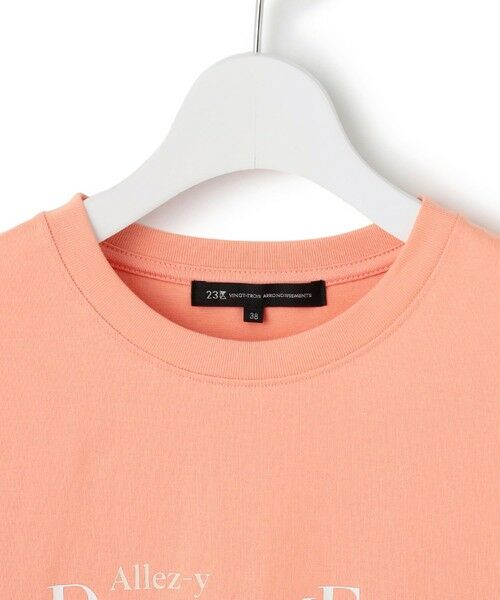 L size ONWARD(大きいサイズ) / エルサイズオンワード カットソー | 【洗える】ロゴプリント コットン Tシャツ | 詳細10