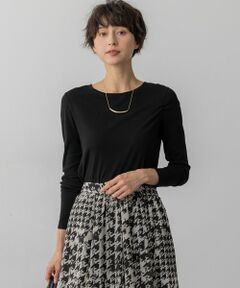 L size ONWARD(大きいサイズ) / エルサイズオンワード カットソー | 【滝沢眞規子さん着用/洗える】シアーレイヤード カットソー