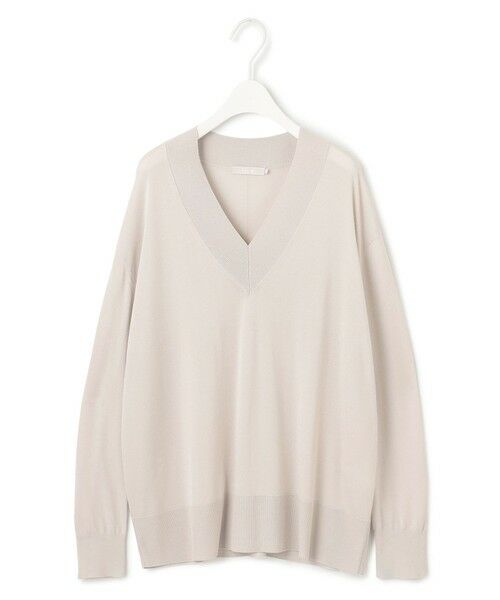 L size ONWARD(大きいサイズ) / エルサイズオンワード ニット・セーター | 【洗える】シルクヴィスコースハイゲージ Vネックニット | 詳細5